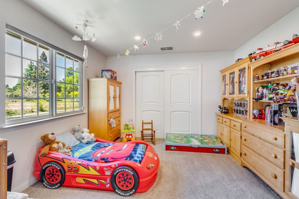 virtual staging photos of a child bedroom